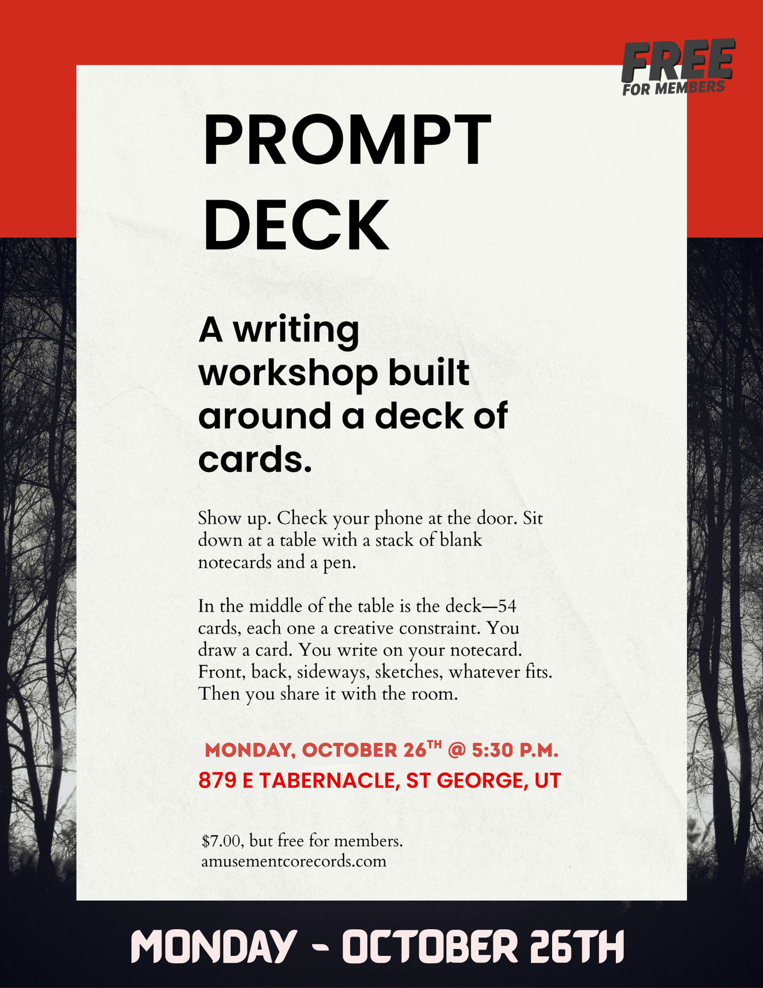 Prompt Deck Writing Workshop October