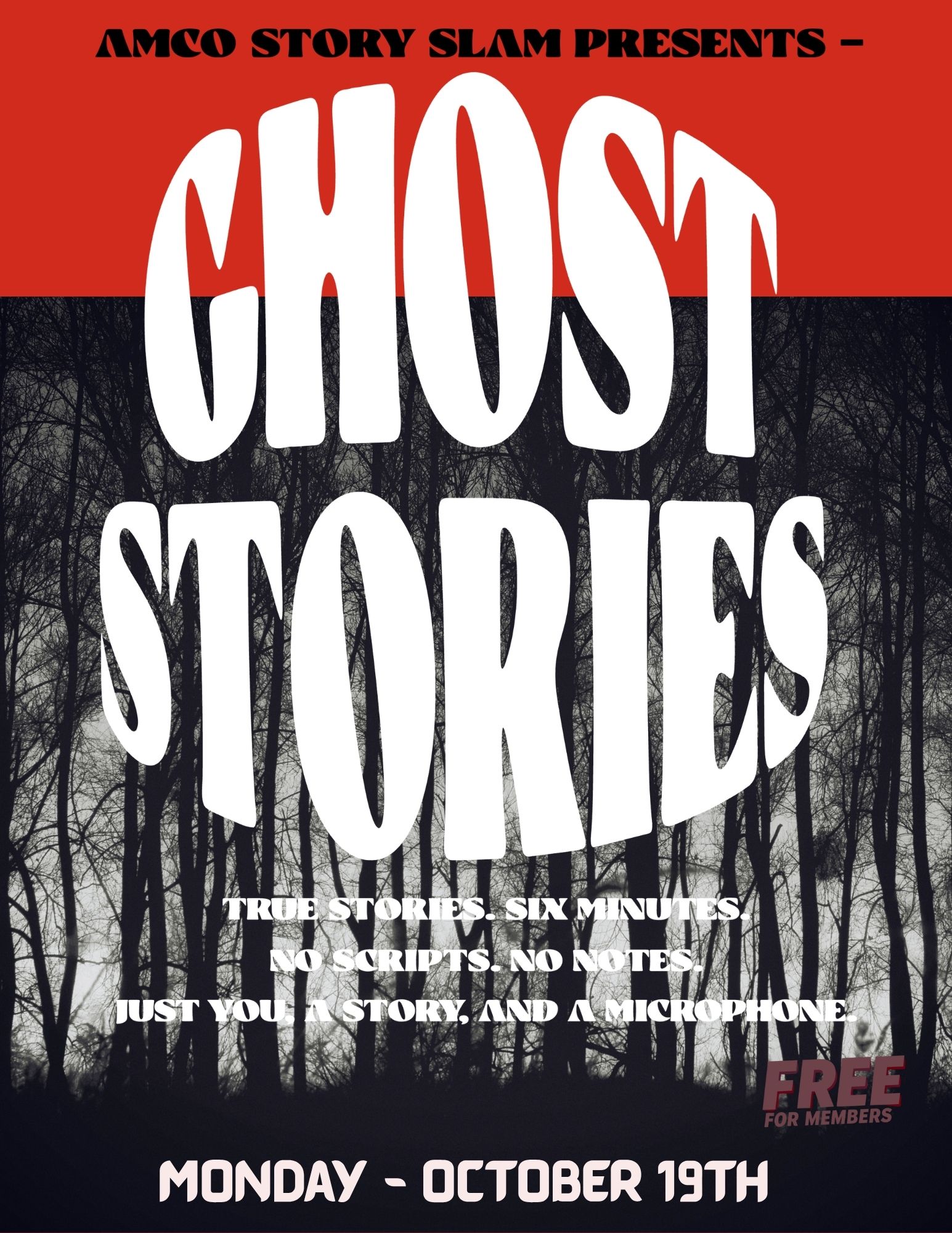 October Story Slam - Ghost Stories flyer