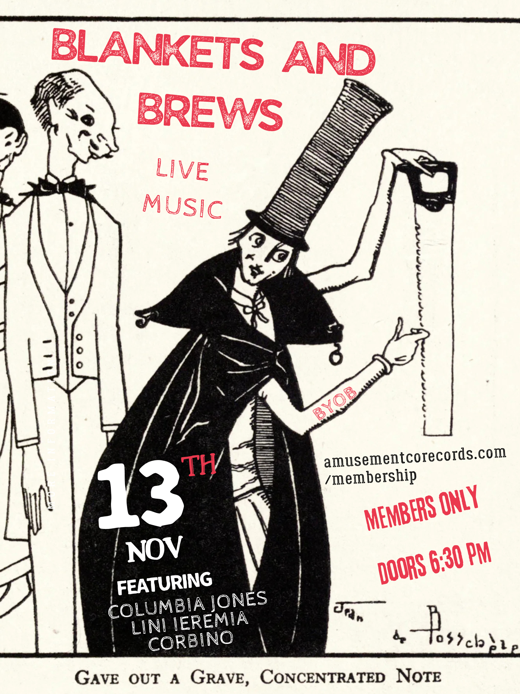 November Blankets and Brews  flyer